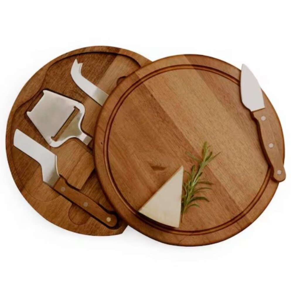NWT Toscana Acacia Wood Circo Cheese Board & Tools Set, Charcuterie Board